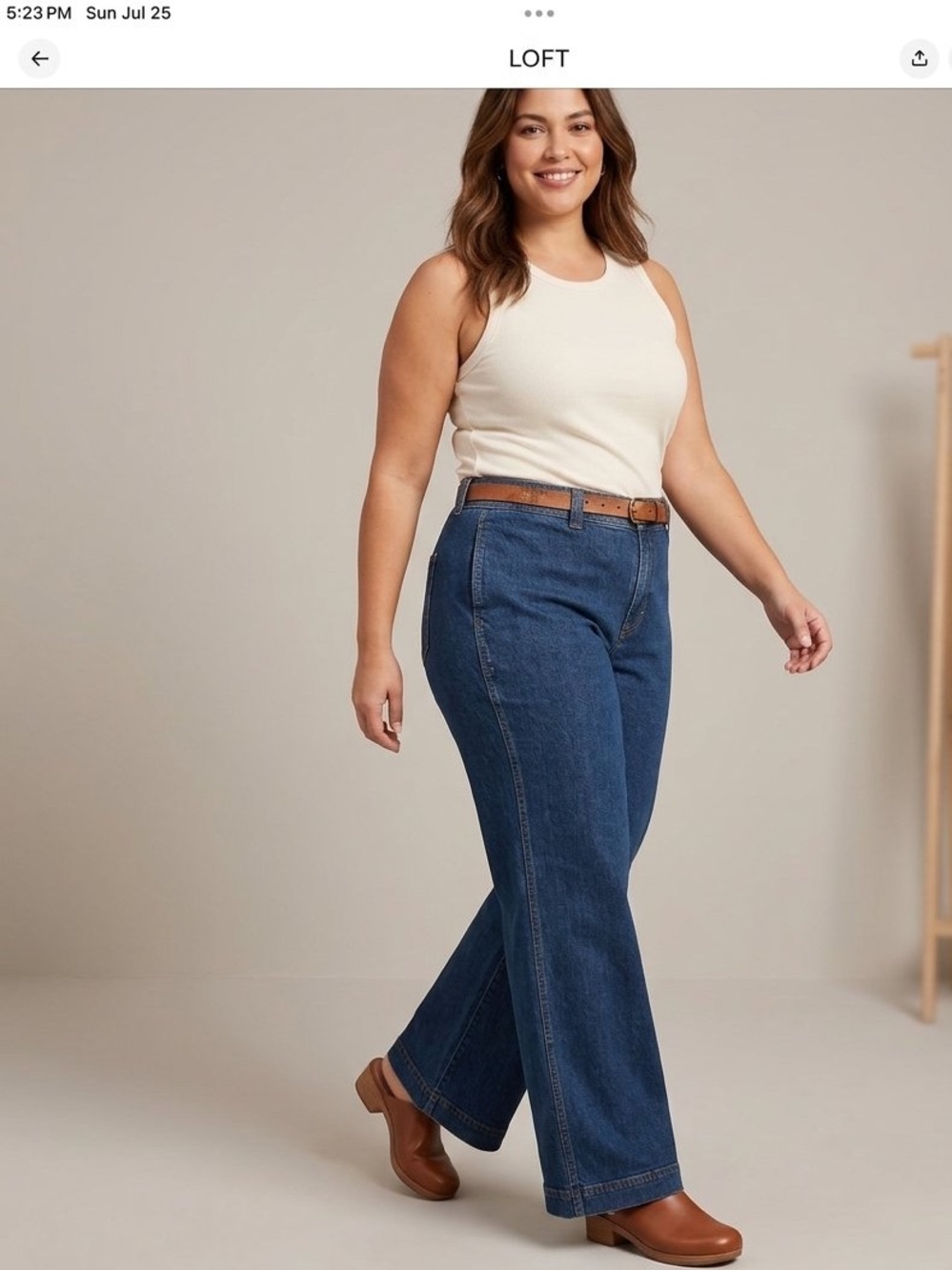 LOFT the wide Leg Jeans Size 20